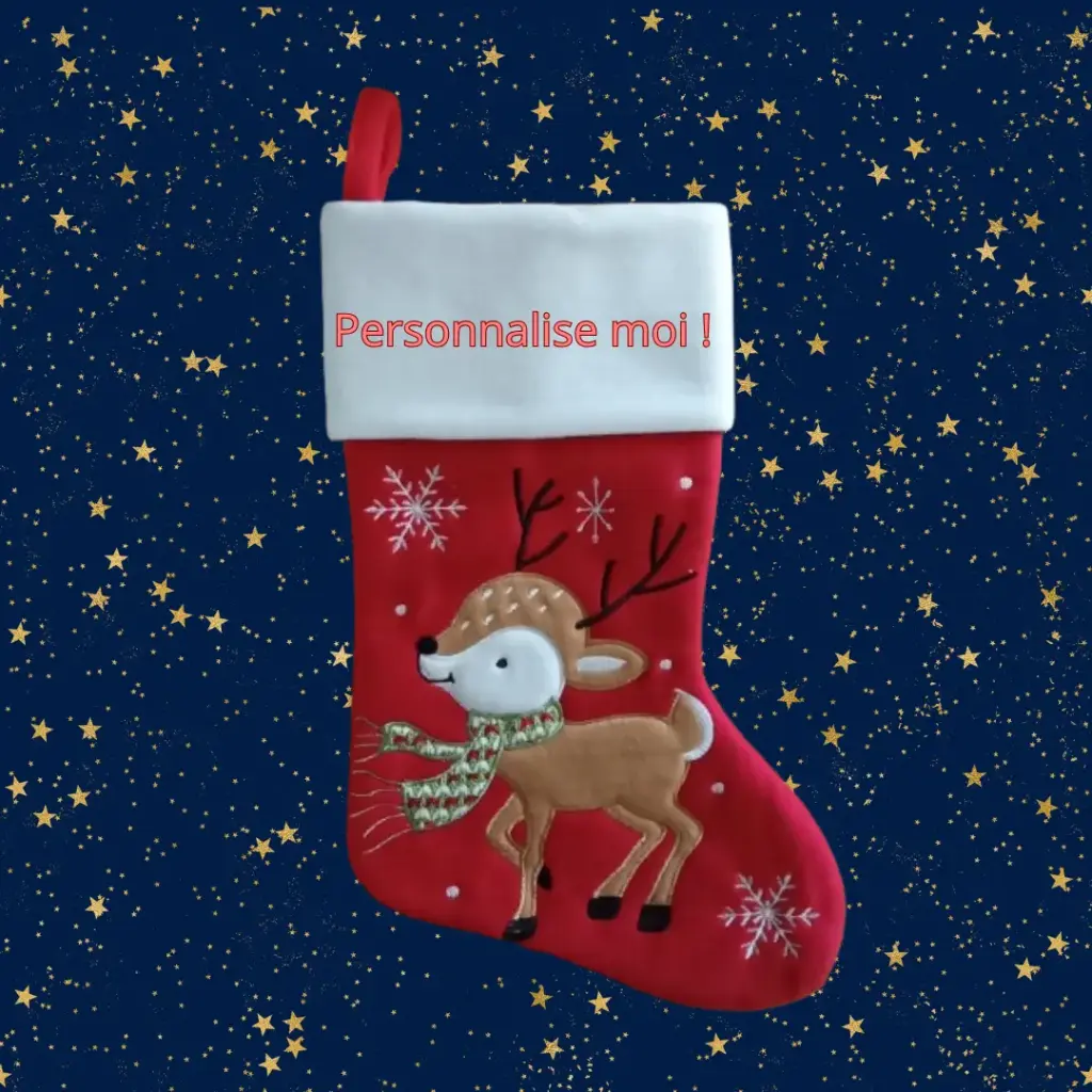 Chaussette de Noël rouge